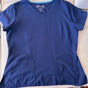Greys Anatomy navy scrub top